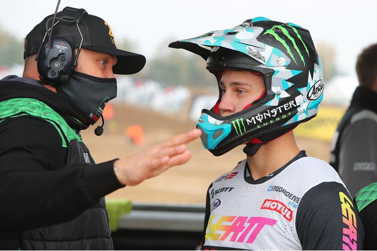 Roan van de Moosdijk of the F&H Kawasaki MX2 Racing Team took a moto podium